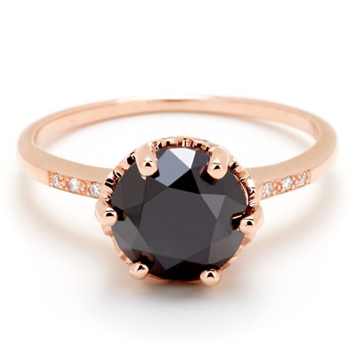 282 carat black diamond ring with white diamond accents 5000 